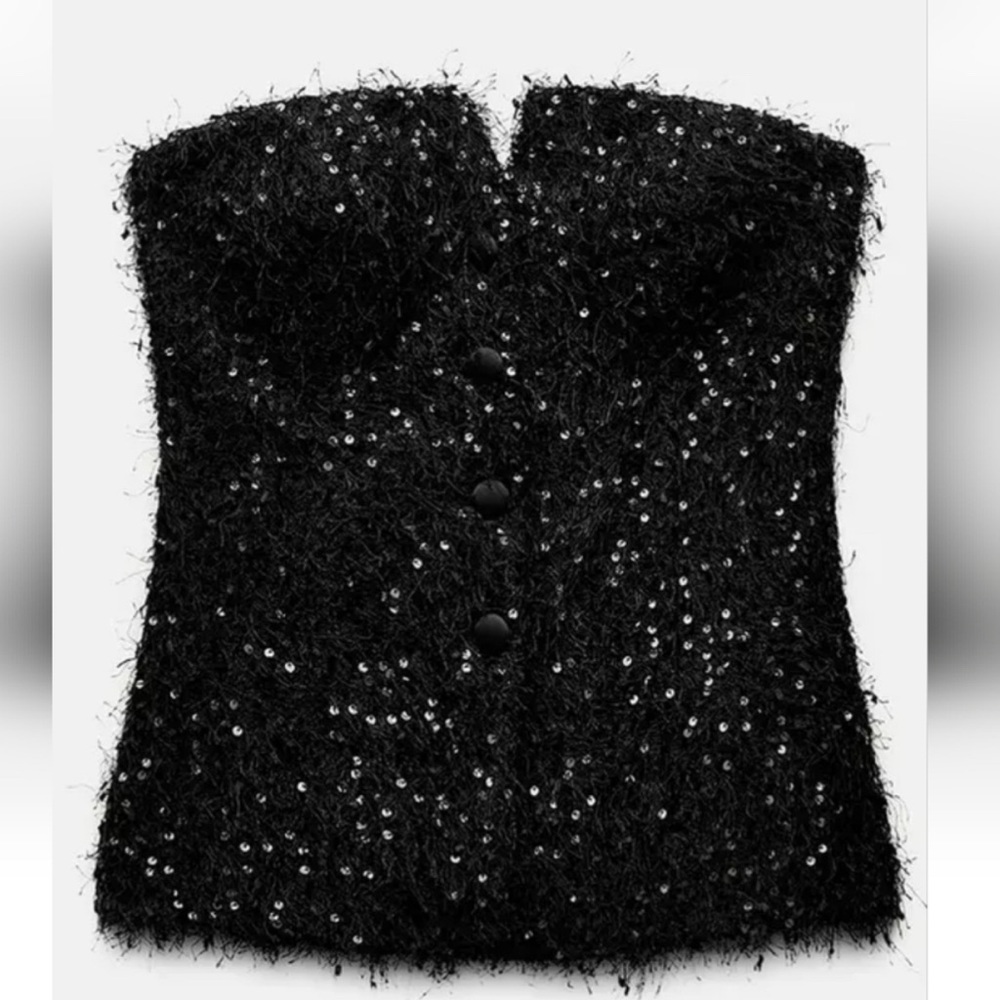 ZARA Sequin bustier top Brand New with tags!
Size X-LARGE